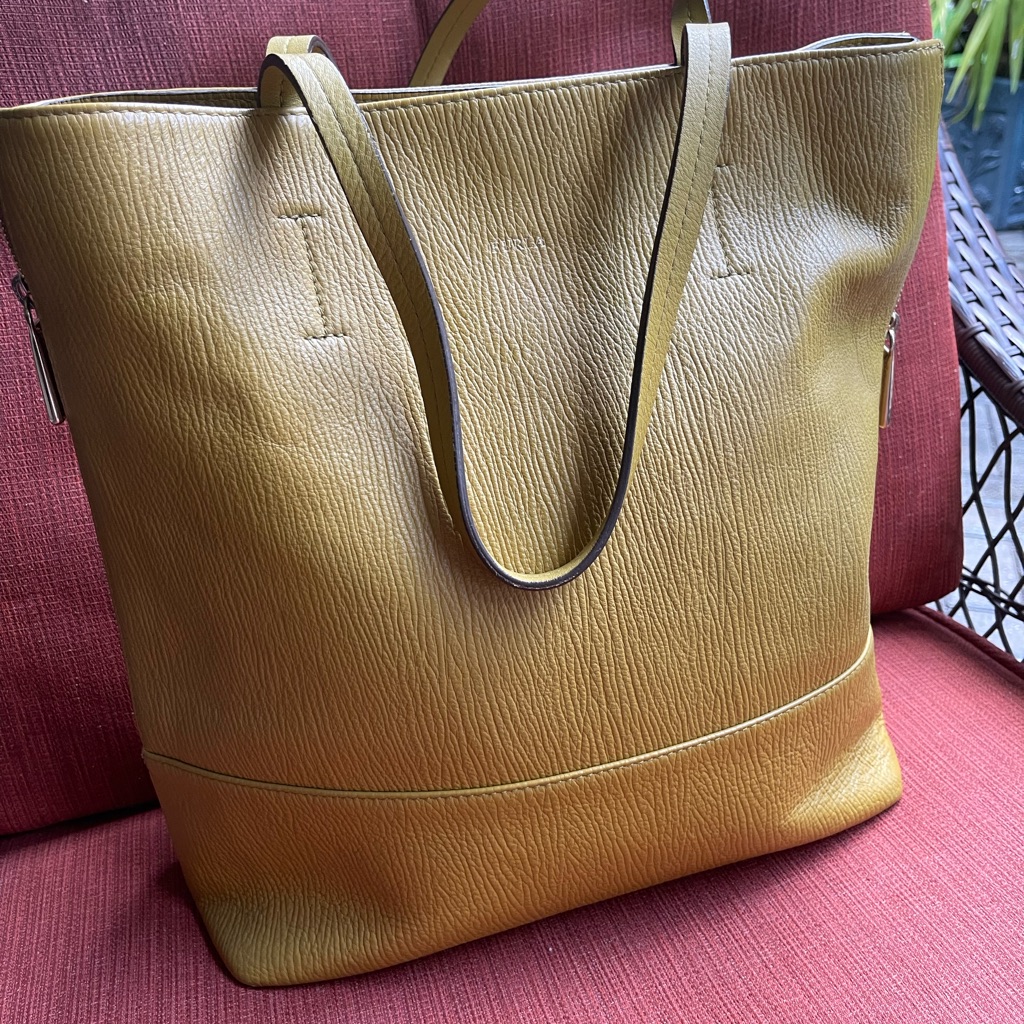 Furla Leather Mustard Yellow Woman Tote